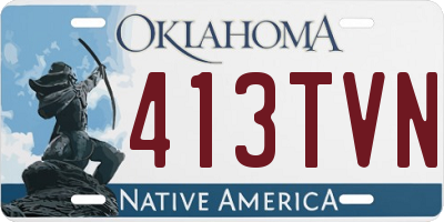 OK license plate 413TVN