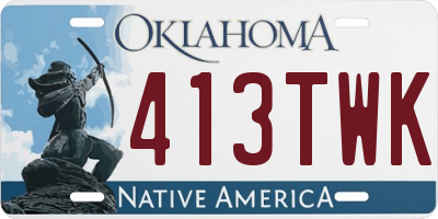 OK license plate 413TWK