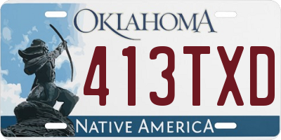 OK license plate 413TXD