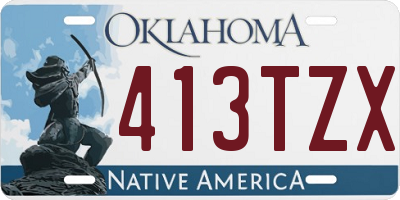 OK license plate 413TZX