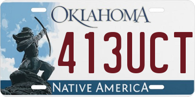 OK license plate 413UCT