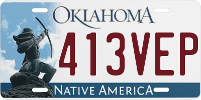 OK license plate 413VEP