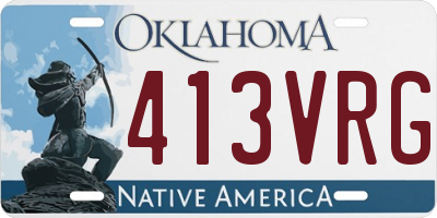 OK license plate 413VRG