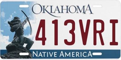 OK license plate 413VRI