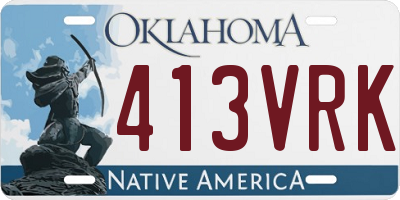 OK license plate 413VRK