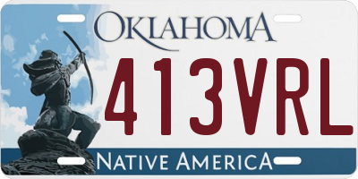 OK license plate 413VRL