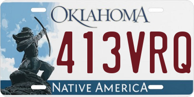 OK license plate 413VRQ