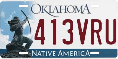 OK license plate 413VRU