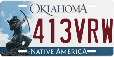 OK license plate 413VRW
