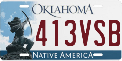 OK license plate 413VSB