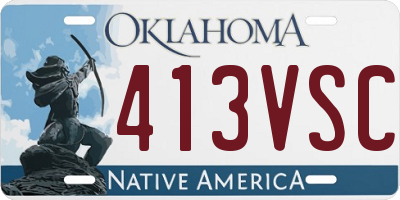 OK license plate 413VSC