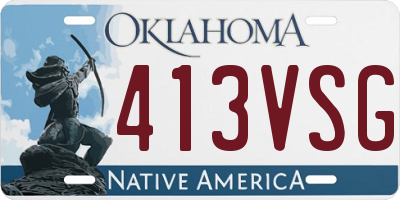 OK license plate 413VSG
