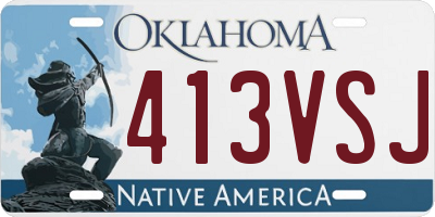 OK license plate 413VSJ