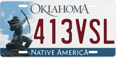 OK license plate 413VSL