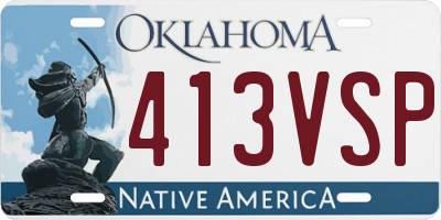 OK license plate 413VSP