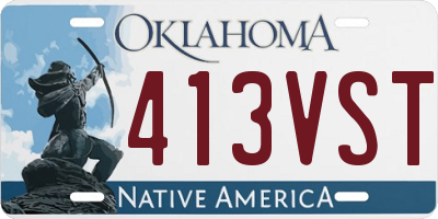 OK license plate 413VST