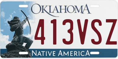 OK license plate 413VSZ