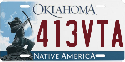 OK license plate 413VTA