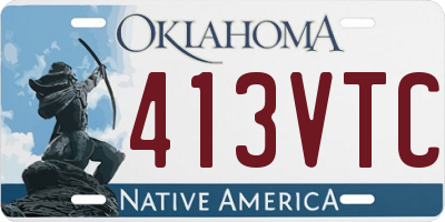 OK license plate 413VTC