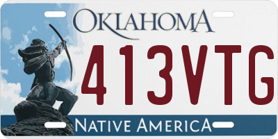 OK license plate 413VTG