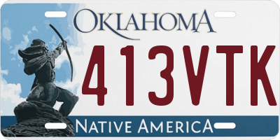 OK license plate 413VTK
