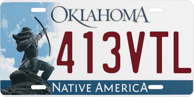 OK license plate 413VTL
