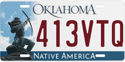 OK license plate 413VTQ