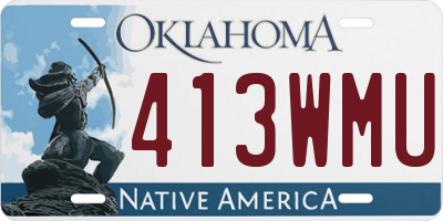 OK license plate 413WMU