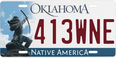 OK license plate 413WNE