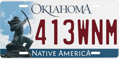 OK license plate 413WNM
