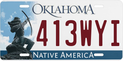 OK license plate 413WYI