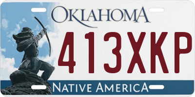 OK license plate 413XKP