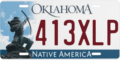 OK license plate 413XLP