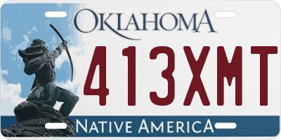 OK license plate 413XMT
