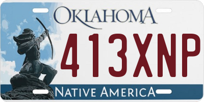 OK license plate 413XNP