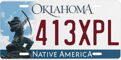 OK license plate 413XPL