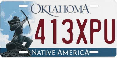 OK license plate 413XPU