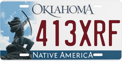 OK license plate 413XRF