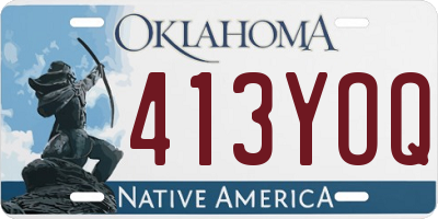 OK license plate 413YOQ
