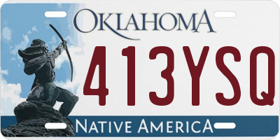 OK license plate 413YSQ