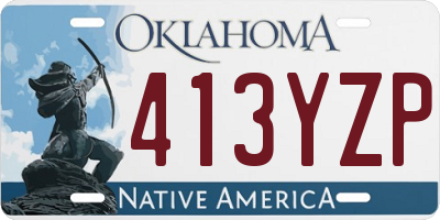 OK license plate 413YZP