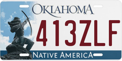 OK license plate 413ZLF