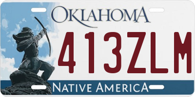 OK license plate 413ZLM