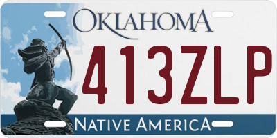OK license plate 413ZLP