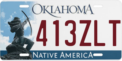 OK license plate 413ZLT