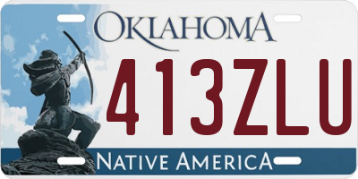 OK license plate 413ZLU