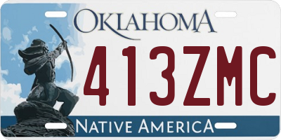 OK license plate 413ZMC