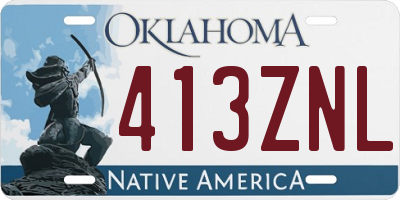 OK license plate 413ZNL