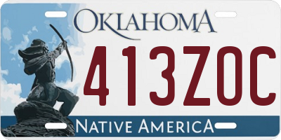 OK license plate 413ZOC