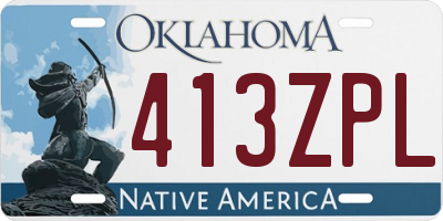 OK license plate 413ZPL